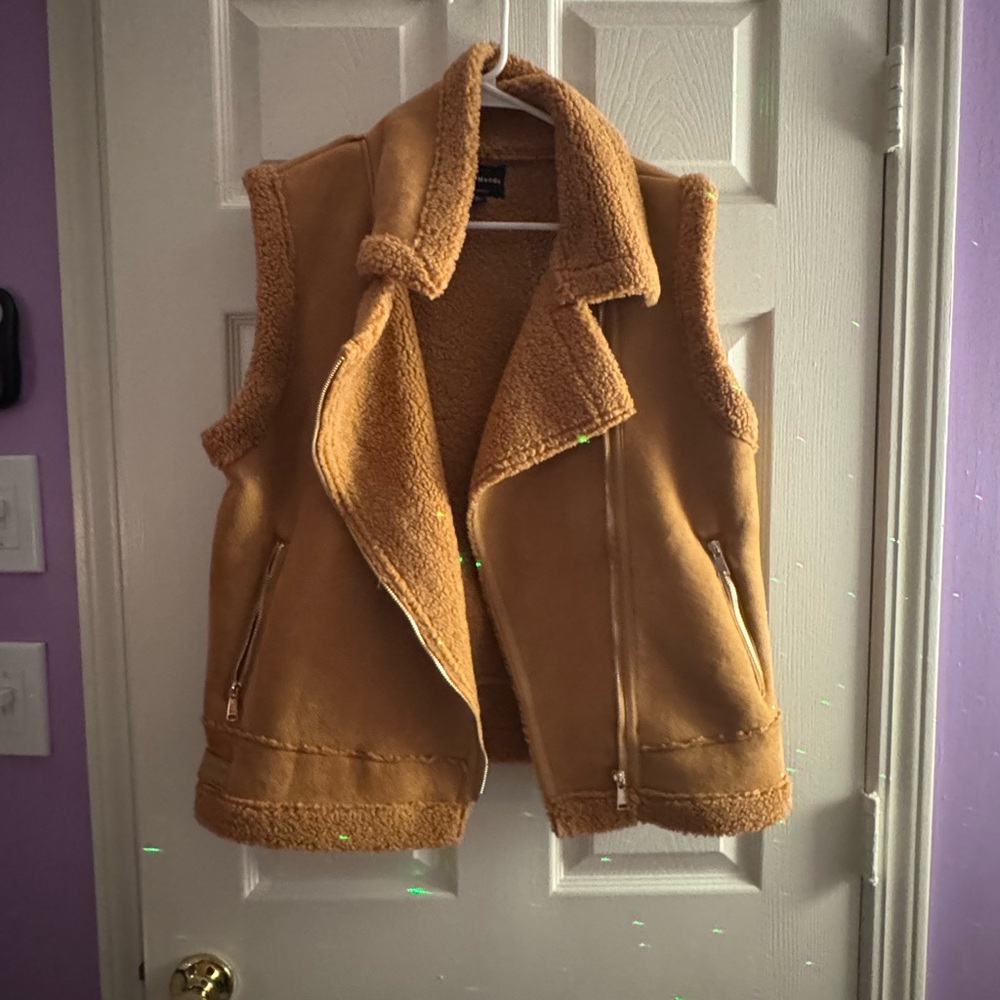 Haute Monde Camel Sherpa Vest